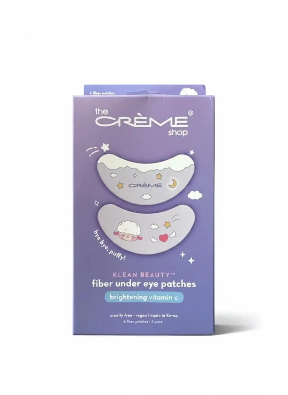 The Crème Shop Brightening Vitamin C Fiber Under Eye Patches 3 Pairs NIB